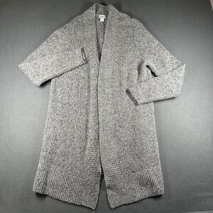 Old Navy Duster Cardigan Womens L Heather Gray Long Sleeve Open Front‎
